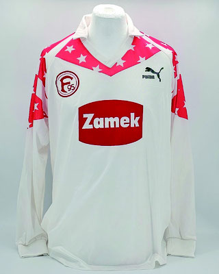Saison 1989/1990 - 1. Liga - Trikot, Ausweichtrikot, weiße Sterne, matchworn, Nr. 11, Ralf Loose, Puma, Zamek