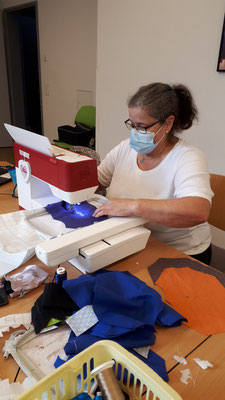 Masken nähen im Sozialzentrum St. Peter