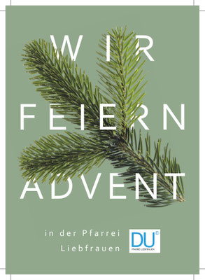 Postkarte "Wir feiern Advent", Vorderseite