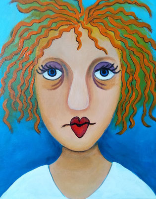 Alte Schachtel : Else  _  (Acryl auf Leinwand, 24 x 30 cm)