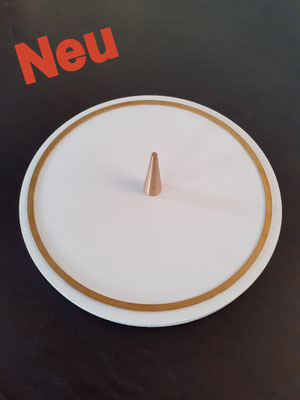 KL 4   Kerzenständer Keramik mit Messingring 14 cm  24,99 €