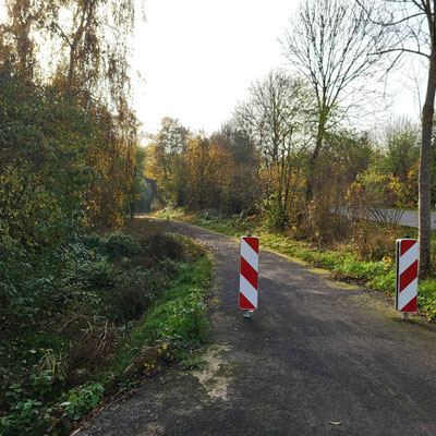 Zufahrt zum neuen Radweg unterhalb der Ortsrandstraße