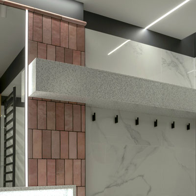 Bathroom cabinet made from acrylic solid surface