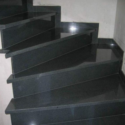 Black granite stairs