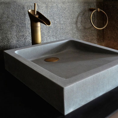 Grey basalt vanity 