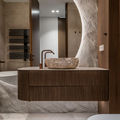 Vonios stalviršis iš Dekton presuoto akmens 