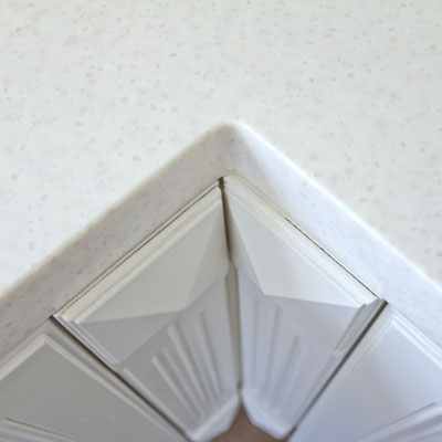 Acrylic solid surface panels are joined together without seams / fabricator: Gforma