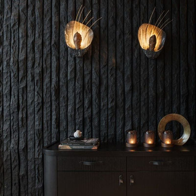 Dekoratyvinė akmens siena iš granito Absolute Premium Black 