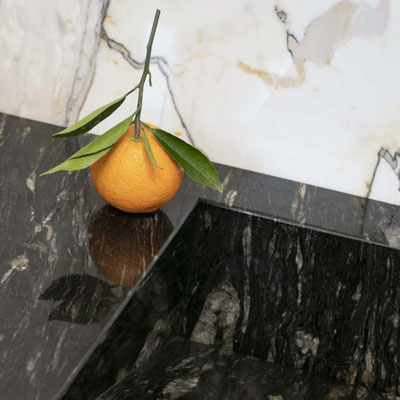 Bathroom vanity from granite Cosmic Gold