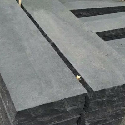 Grey basalt tiles for stairs