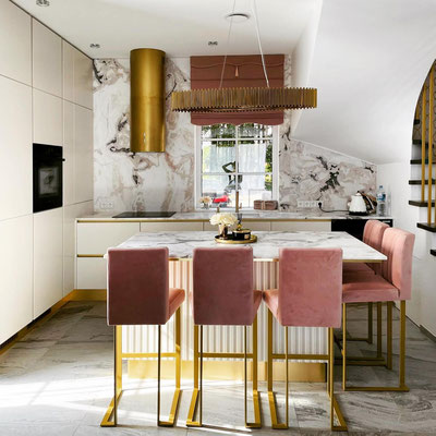 Virtuvės stalviršis iš Dover White Leather marmuro 