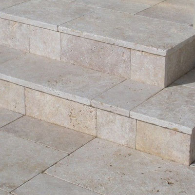 Travertine stairs