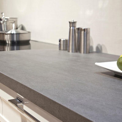 Grey basalt kitchen worktop