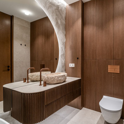Vonios stalviršis iš Dekton presuoto akmens