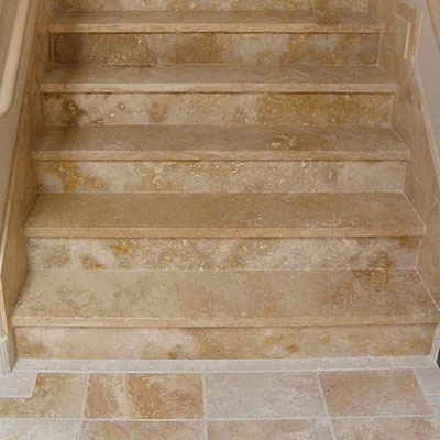 Travertine stairs