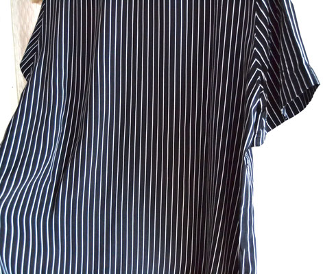 Bluse Kurzarm, schwarz-weiß aus leichter Baumwolle