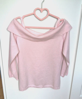 Pullover rosa, kann Schulterfrei getragen werden.