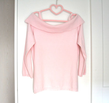 Pullover rosa, kann Schulterfrei getragen werden.