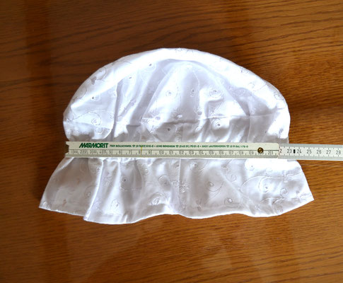 Kindersommerhut weiß aus Stoff
