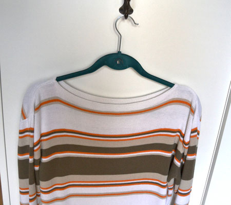 Pullover weiß-beige-orange
