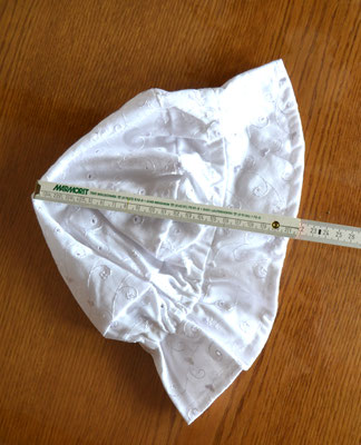 Kindersommerhut weiß aus Stoff