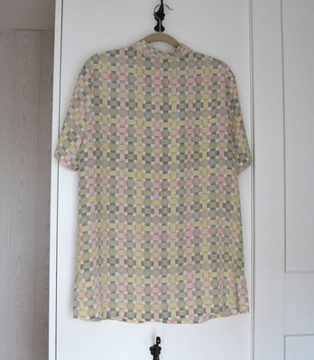 Bluse weiß-grün-gelb-rose