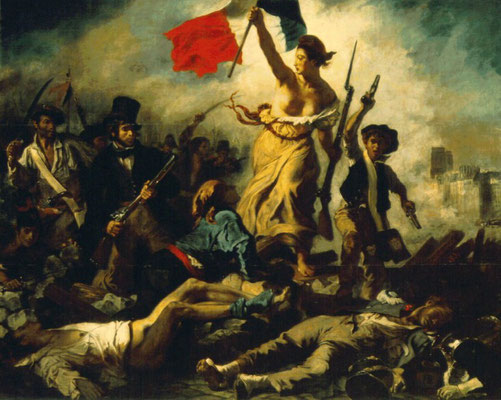 La Libertad guiando al pueblo 1830 (Eugene Delacroix)