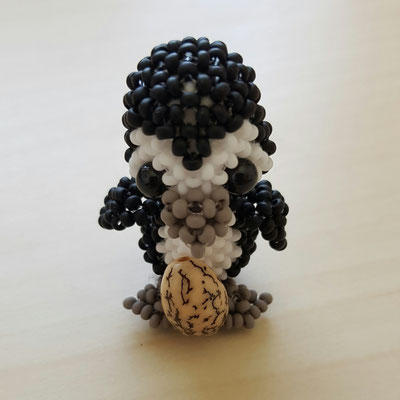 Pinguin-Papa, 9/0, Anleitung aus "Small-Head-Dolls Zootiere" 