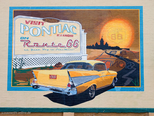 Wandgemälde in Pontiac/Ill./USA