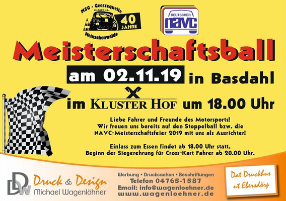 Meisterschaftsball - Einladung