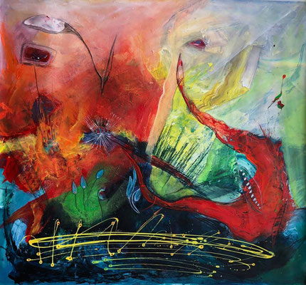 Acrylbilder Und Collagen Sastekunst