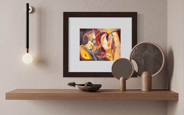 Heilbild für eine Beziehung- Acryl auf Papier, ca. 38x48, Atelier-Sonderpreis Fr. 400.00