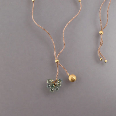 Collier, Saphire, 750er Gold