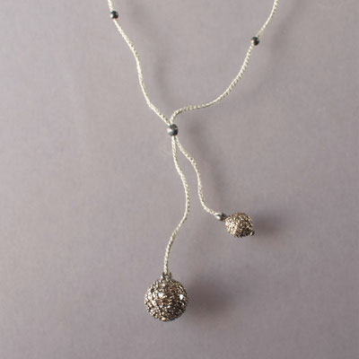 Collier, Silber, Diamanten