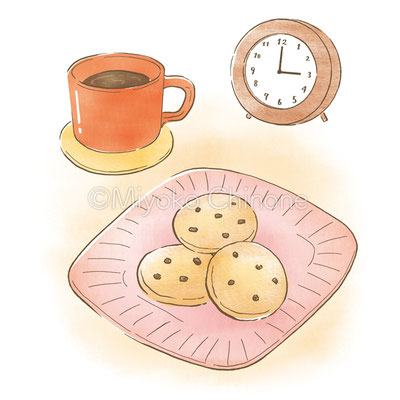 おやつのクッキーのイラスト