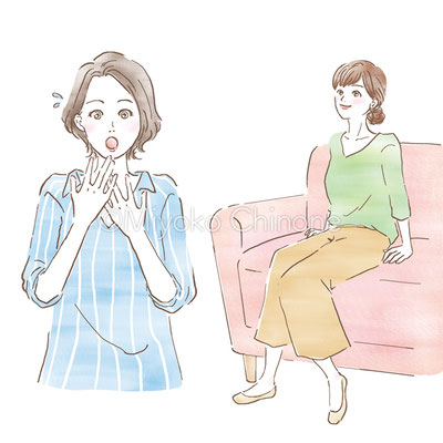 生命保険会社パンフレット　中ページイラスト