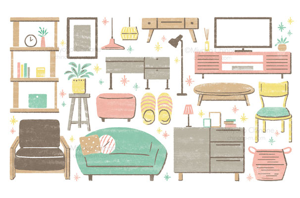 家具のイラスト