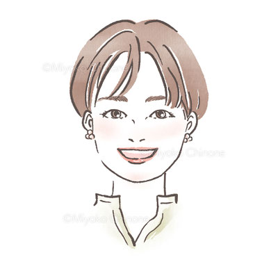 笑顔の女性のイラスト