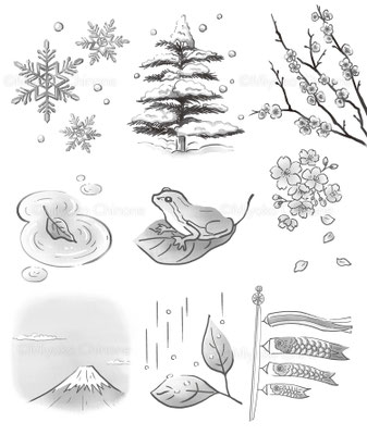 色々な季節のイメージイラスト
