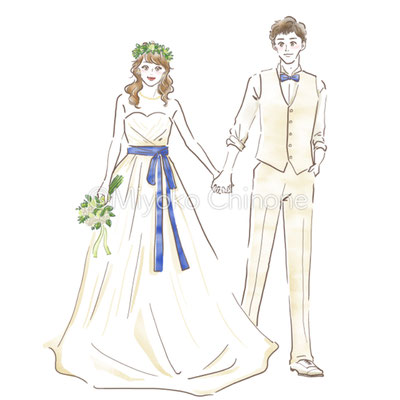 新郎新婦のイラスト