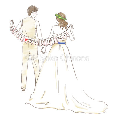 新郎新婦のイラスト