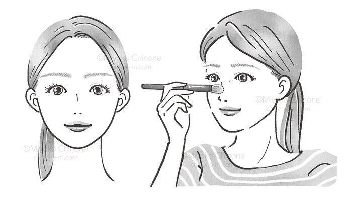 女性の顔のイラスト