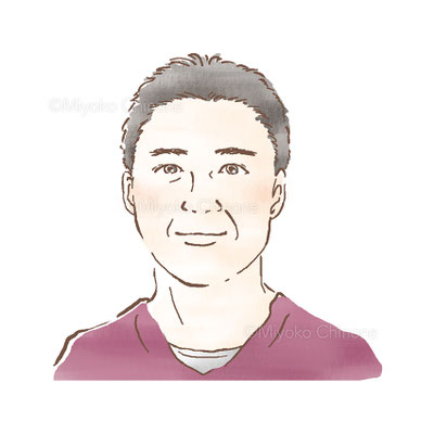 男性の似顔絵
