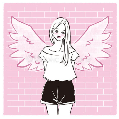 若い女性のイラスト
