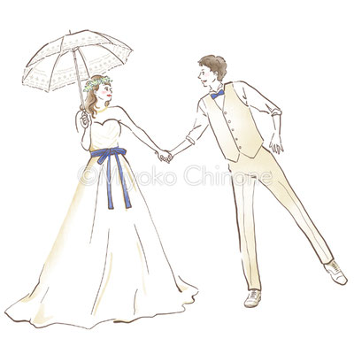 新郎新婦のイラスト