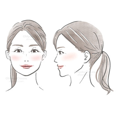 女性の顔のイラスト
