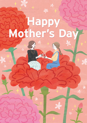 母の日のイラスト　ポスター（オリジナル）
