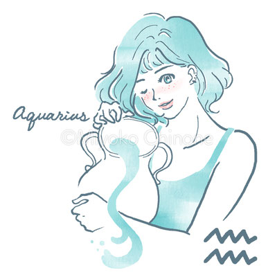 水瓶座のイラスト