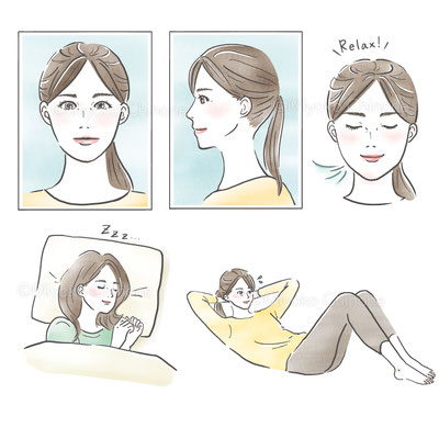 書籍「予約の取れないセラピストの 骨格小顔１分メソッド 」挿絵