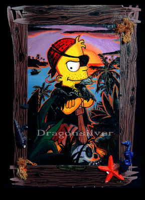 Bart Simpson Blackbeard, Acryl auf Leinwand